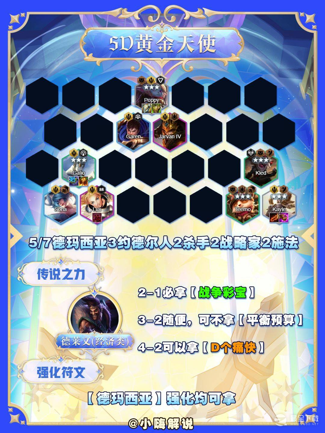 云顶之弈S9五D黄金天使阵容一览