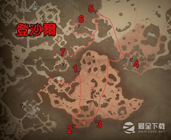《暗黑破坏神4》凯基斯坦莉莉丝祭坛位置路线展示