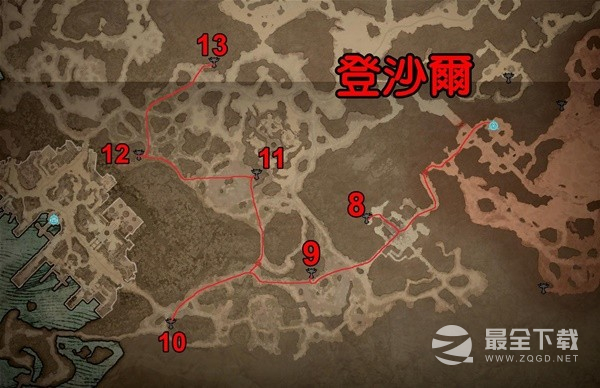 《暗黑破坏神4》凯基斯坦莉莉丝祭坛位置路线展示