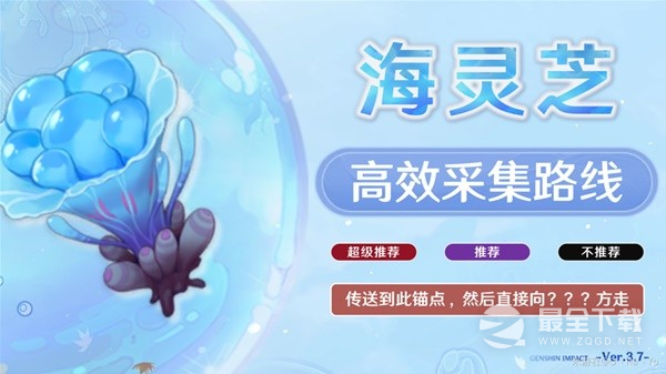 原神3.7版海灵芝高效采集路线介绍