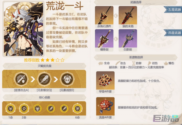 原神荒泷一斗值得抽吗_荒泷一斗强吗