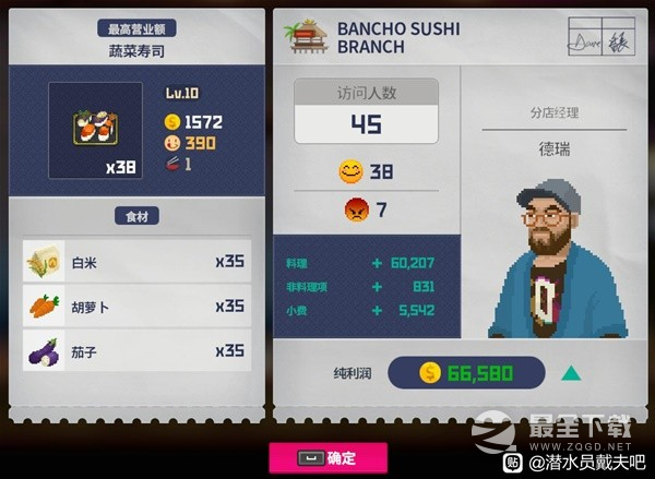 潜水员戴夫分店员工配置推荐