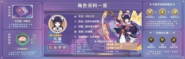 《原神》云堇武器及圣遗物选择推荐 云堇怎么配队