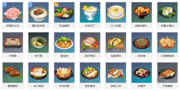 原神食谱大全一览表-获取方法大全