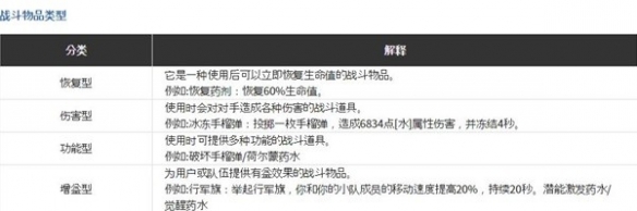 命运方舟战斗道具知识介绍