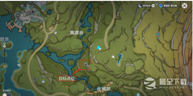 原神隐匿树丛的眼睛位置