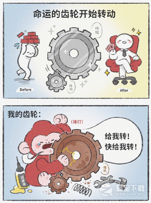 命运的齿轮开始生锈梗的意思和含义