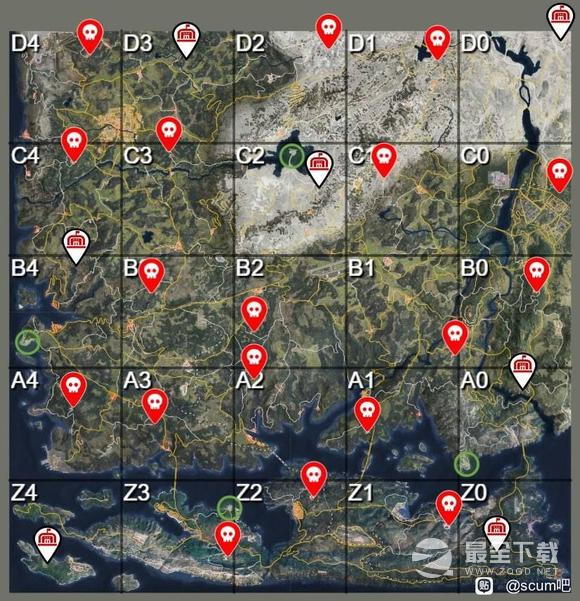 SCUM废弃地堡位置大全