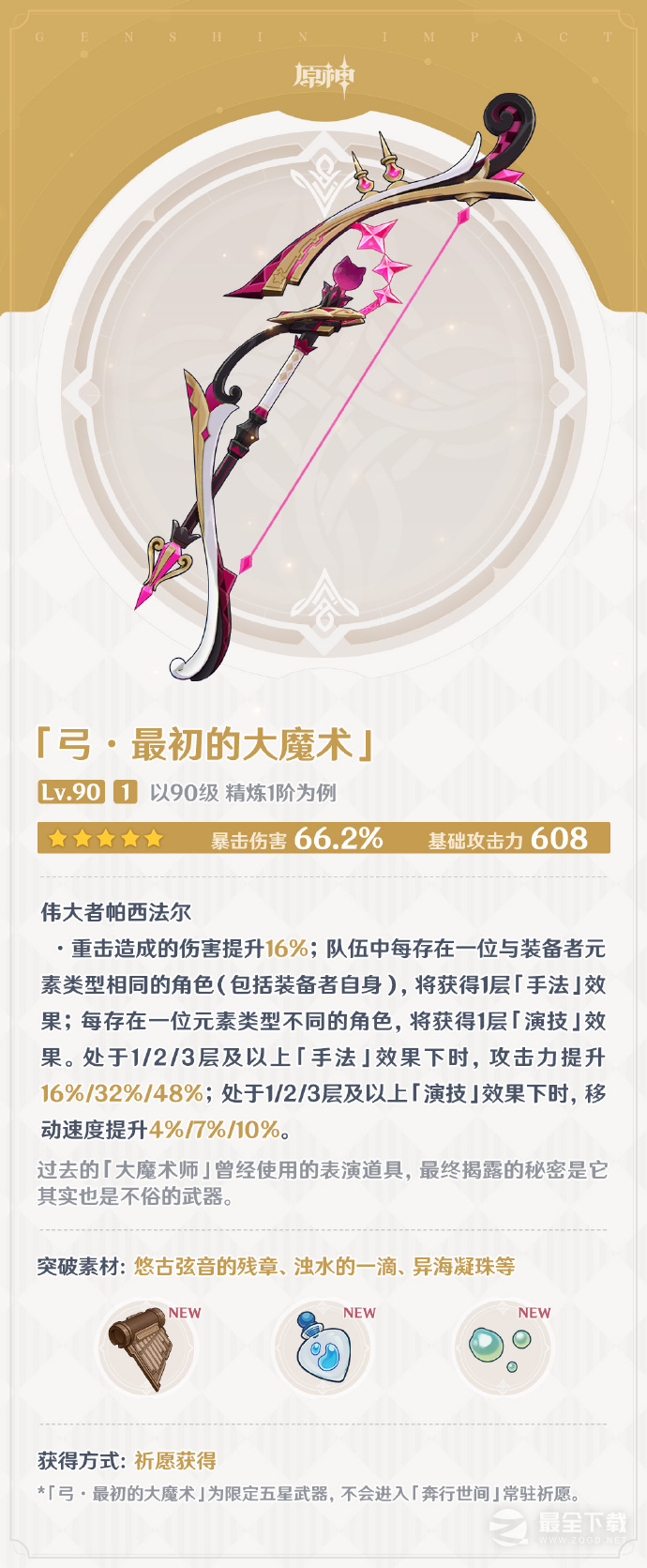 原神40枫丹林尼专武最初的大魔术一览