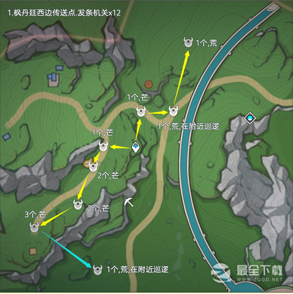 《原神》齿轮素材速刷路线图详情