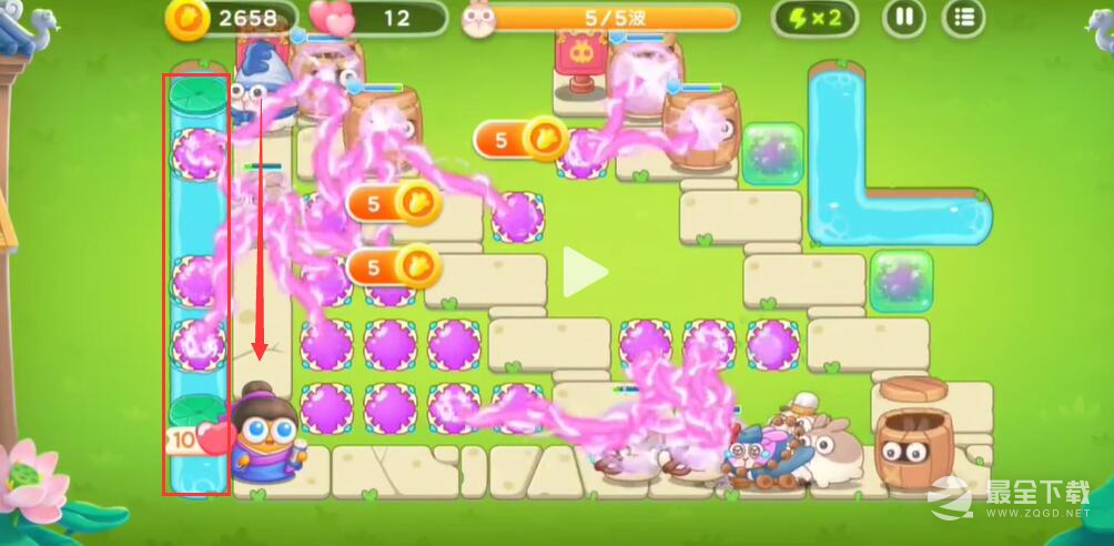 《保卫萝卜4》七夕鹊桥会第2关通关方法