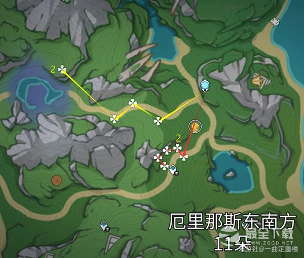 原神4.0虹彩蔷薇采集路线介绍