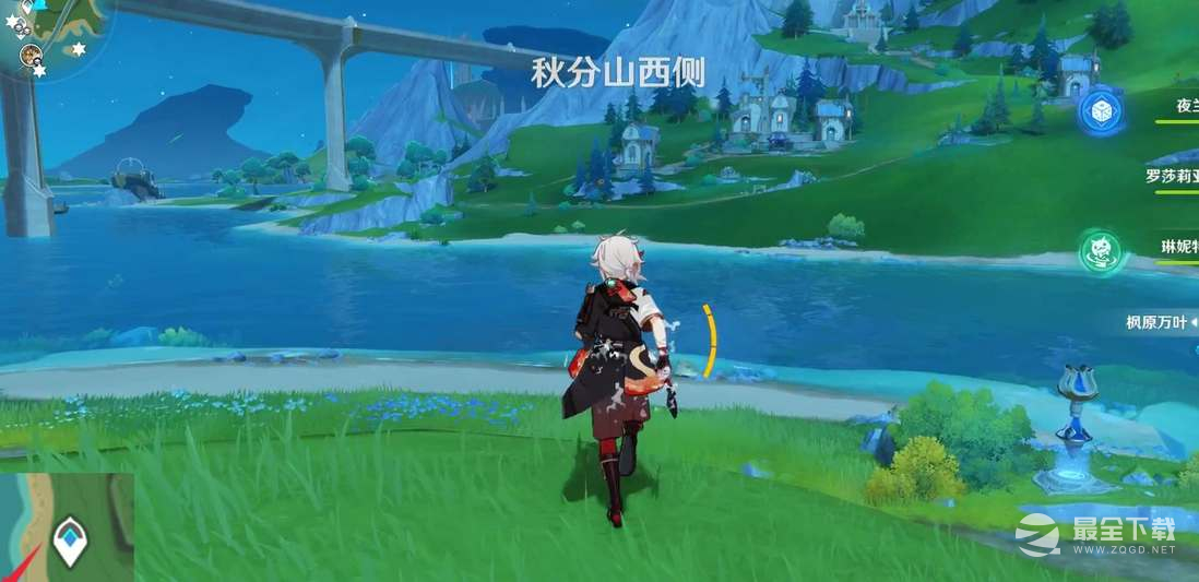 原神秋分山水神瞳位置