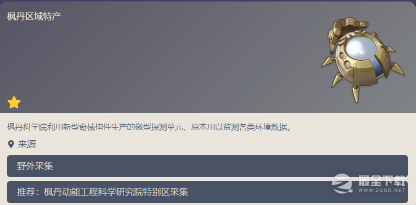 原神子探测单元采集位置一览