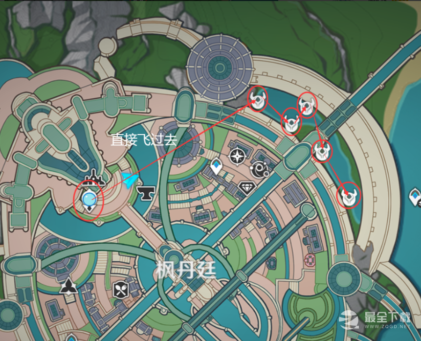 原神4.0久雨莲采集路线指南