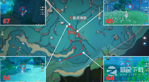 原神塞洛海原水神瞳位置分享