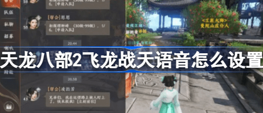 天龙八部2飞龙战天语音怎么设置