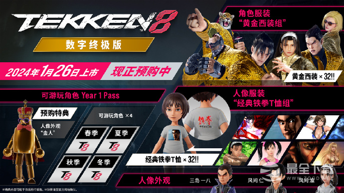 铁拳8中文版各数字版本情报分享